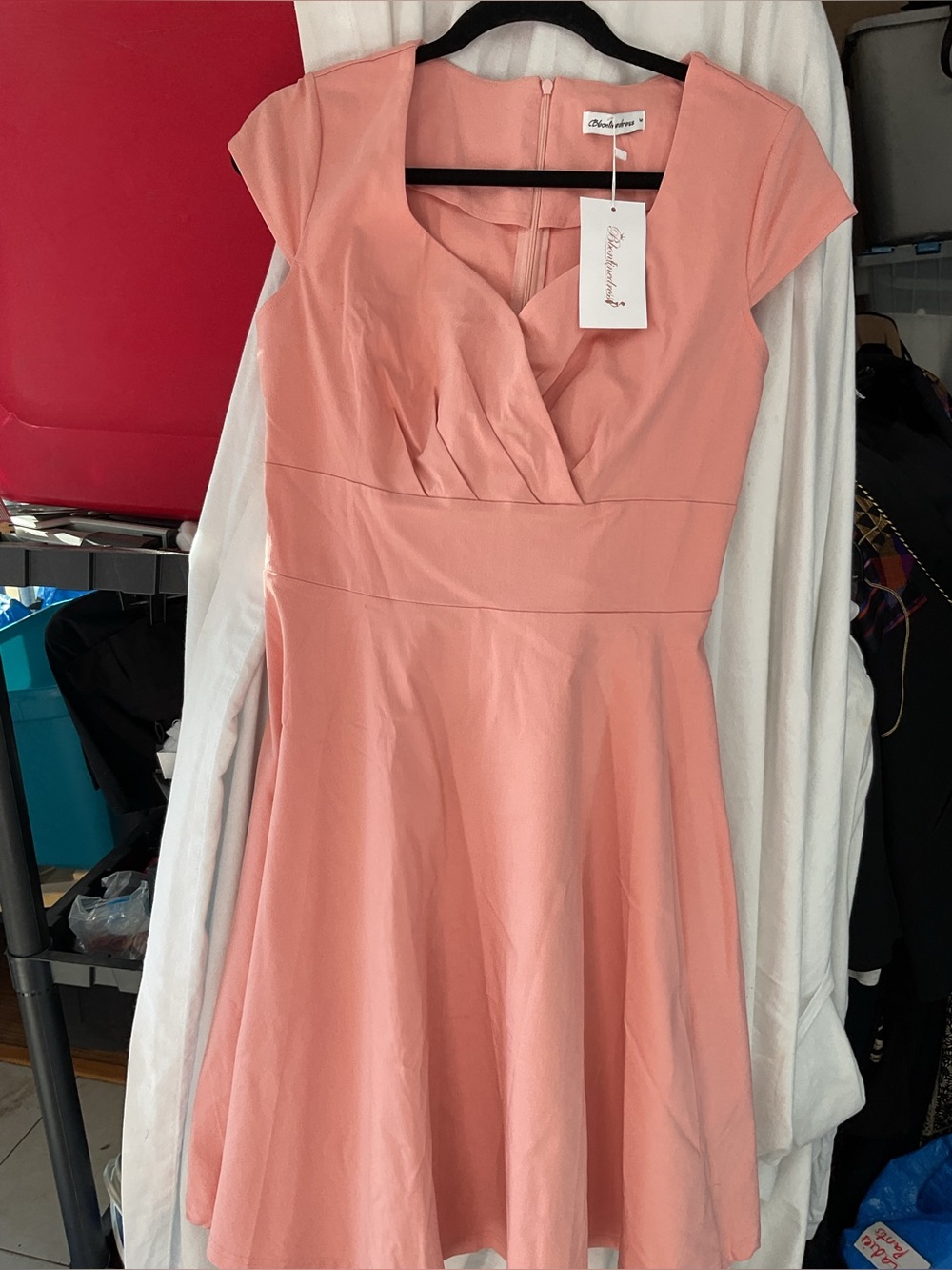 Blush Pink Fit & Flare Dress by Pink Martini
